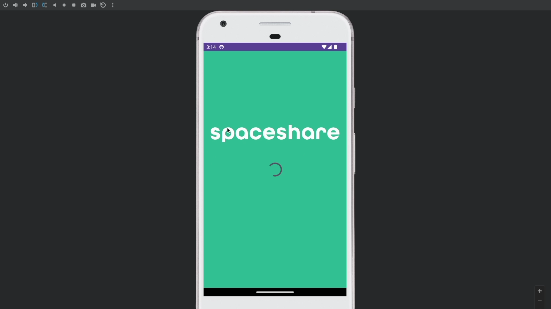 SpaceShare Mobile Loading Screen